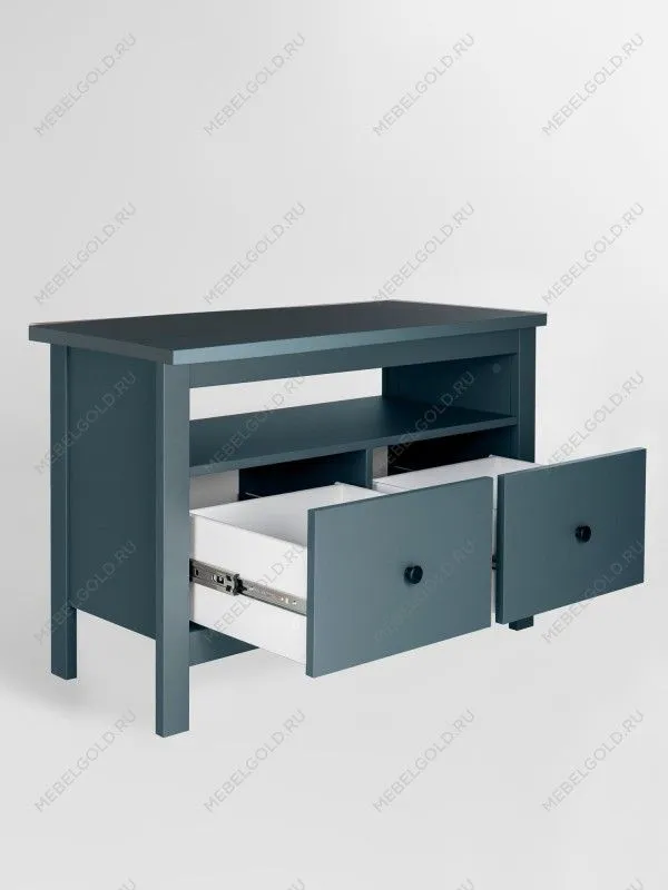 Тумба Сага, 2 ящика, 91х42х63 см, темно-бирюзовая | изображение 11