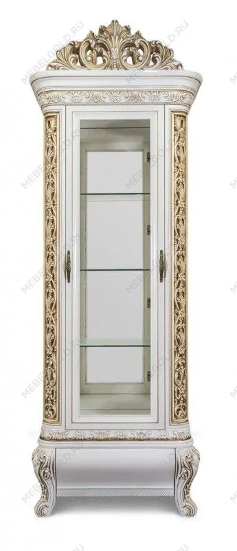 Витрина Алсу 1-ств белый глянец | изображение 1