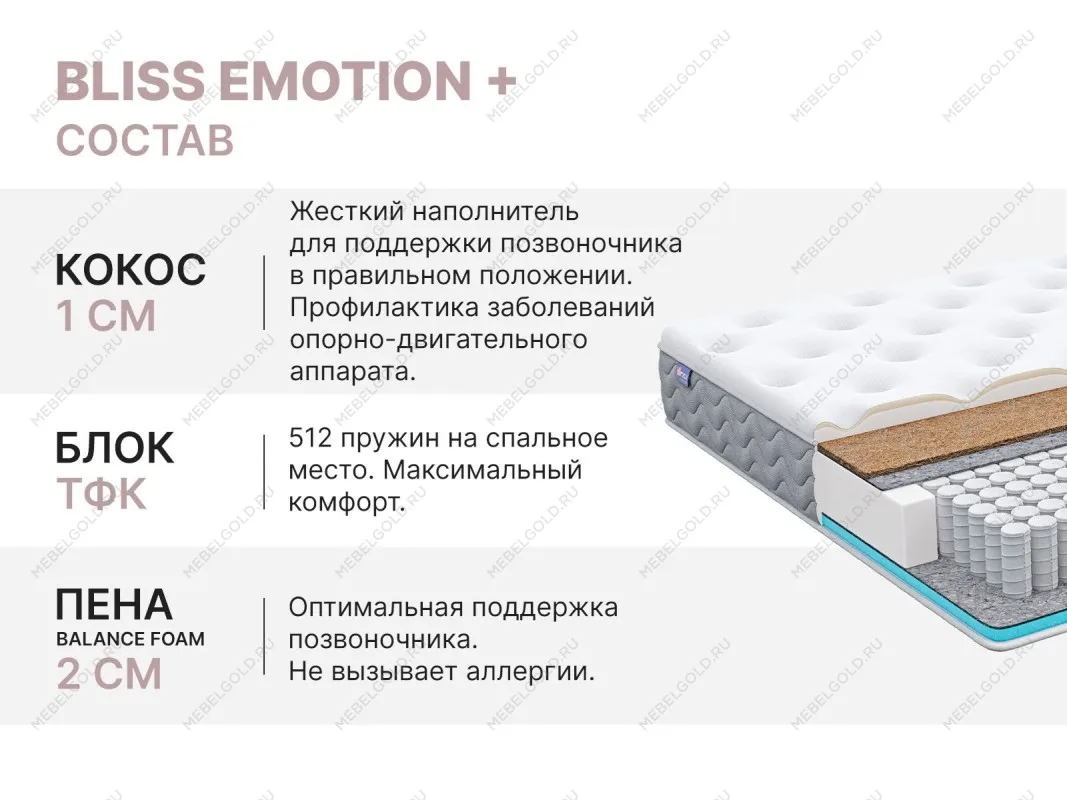 Матрас Bliss Emotion + 80х200 | изображение 4