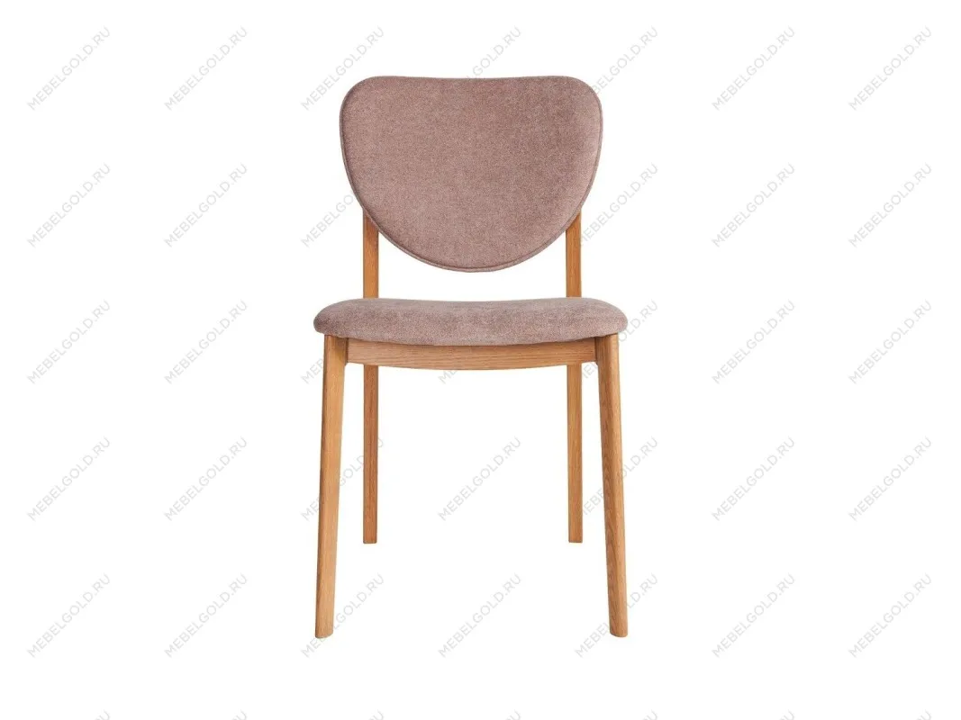 Стул LESTER мягкая спинка (Дуб натуральный с патиной темный орех - 48 Букле Коричневый)