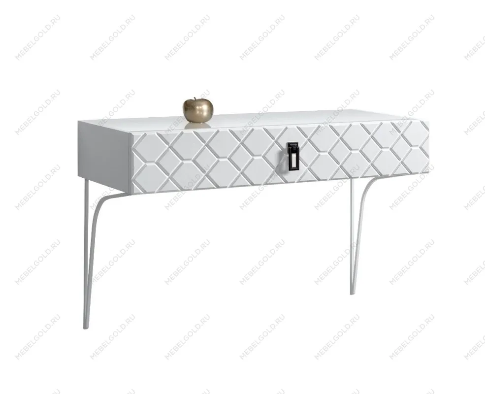 Стол туалетный (консоль) Bogemia Farfalle (Белый) (Lakobel/Черный) БМСТ-1(Fa)