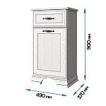 Тумба Тиффани 1D1S вудлайн кремовый | изображение 2