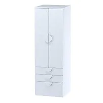 ПИКСИ шкаф распашной с 2 дверьми, 3 ящиками и полкой 60x57x183, робкий подснежник