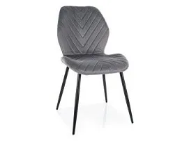 Стул кухонный Signal MIKE Velvet Bluvel 14 (серый/черный)
