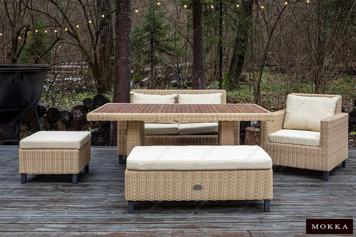 MOKKA BELLA диван 2-х местный, соломенный | изображение 1