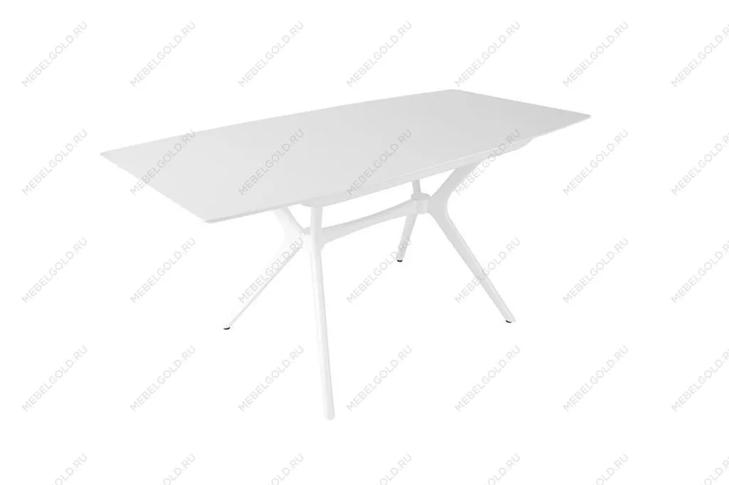 Стол Марко (1300*820+320/цвет столешницы Белый/цвет ножек Белый) | изображение 1