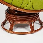 Кресло-качалка Papasan с подушкой Орех, флок олива | изображение 6