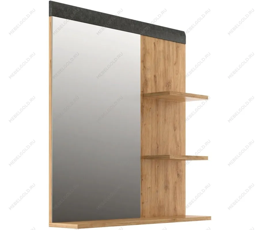 Полка настенная с зеркалом Грейс LUS 80 | изображение 1