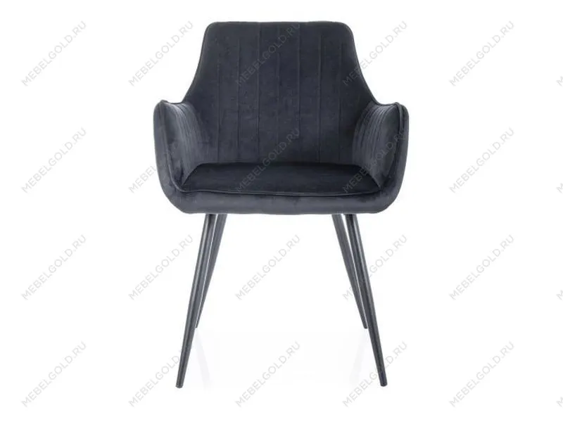 Стул кухонный Signal APPLE Velvet Bluvel 19 (черный/черный)