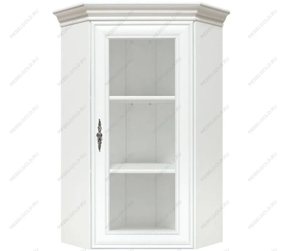 Шкаф верхний с витриной Кентаки NADN1W белый - Выставка Лобня