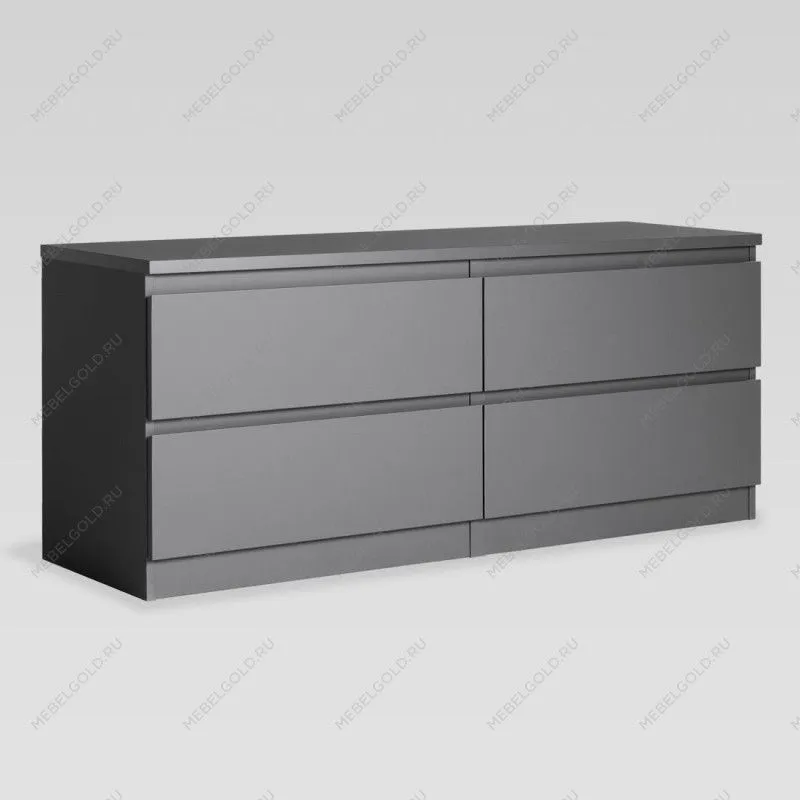 КАСТОР (KULLEN) тумба 4 ящика серая
