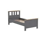 САГА кровать одинарная 90х200 серая/ясень | изображение 2