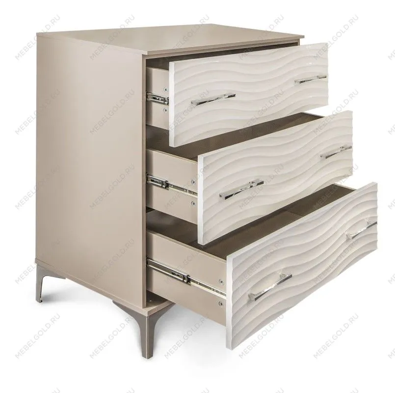 Комод Гравита 3 ящика белый глянец | изображение 1