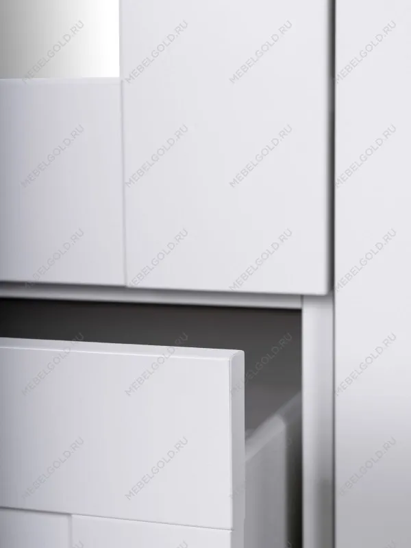 Шкаф Сириус, 4 двери и 1 ящик с зеркалом, 156х59х220 см, белый | изображение 13