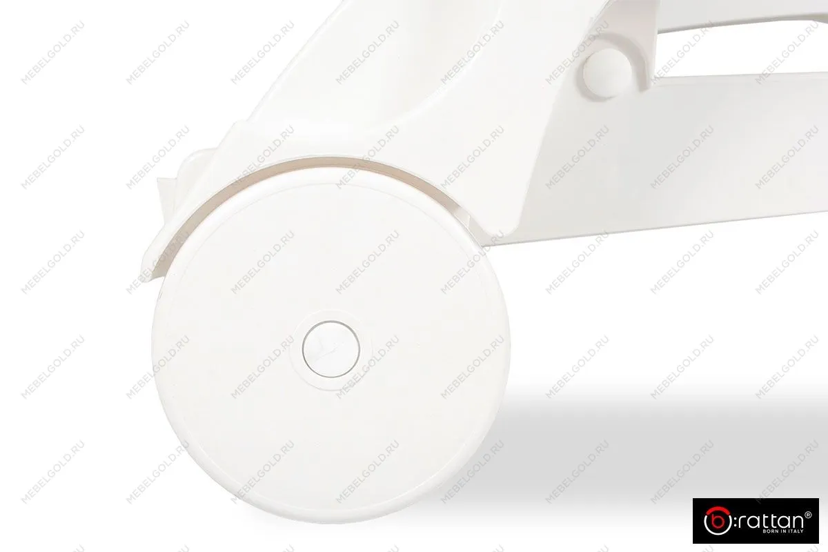 Шезлонг B:rattan MIAMI складной, белый | изображение 6