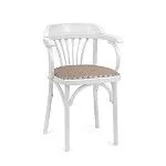 Стул Михаэль мягкий (эмаль белая, ткань 1 beige) | изображение 2