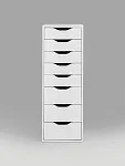 Комод Ингар, 8 ящиков, 36x102x53 см, белый | изображение 6