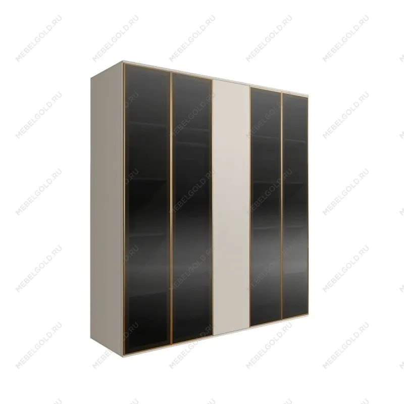 Шкаф 5-ти дв. Bogemia Air (Шелк/Золото) БМШ2/5(4)