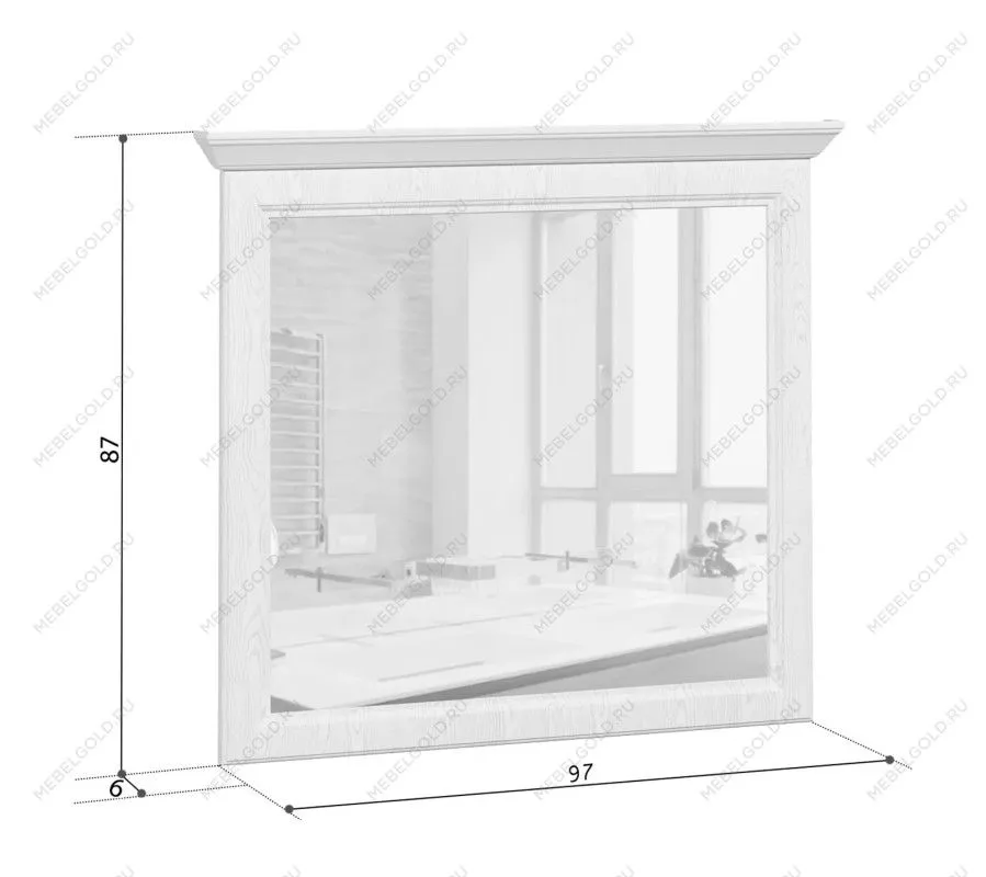 Зеркало Стилиус LUS90 (Орех донской) | изображение 1