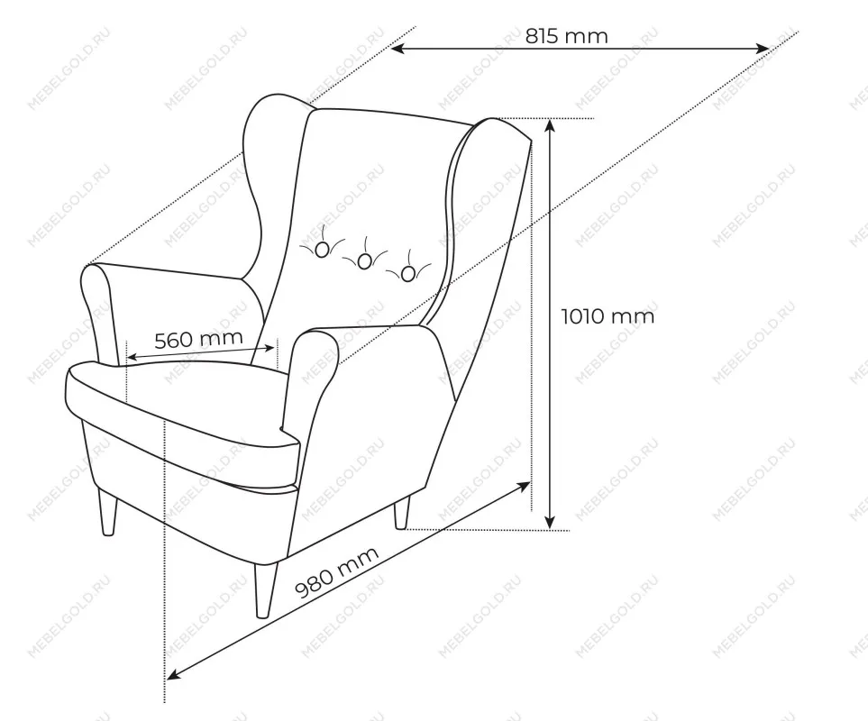Кресло для отдыха ВАЛО, 82х98х101 см, серый | изображение 3