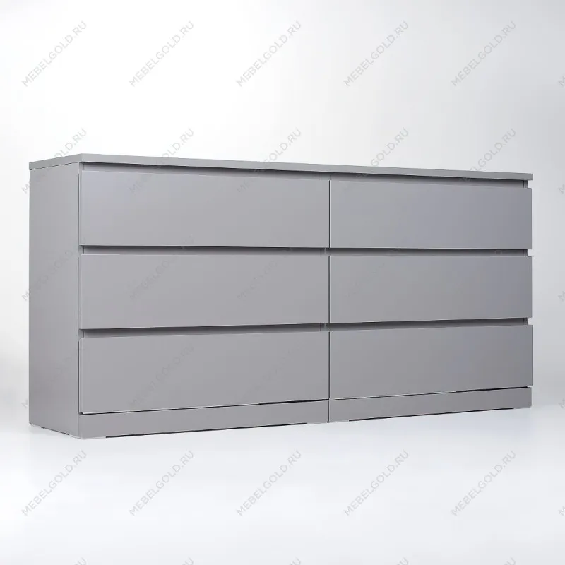 Комод Варма, 6 ящиков, горизонтальный, 160х78х40 см, эмаль серая | изображение 8