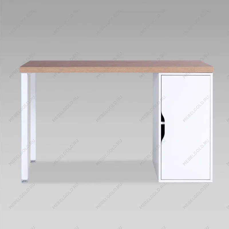 ИНГАР 2/ДВ/T стол письменный 140x75x55, дуб беленый/белый | изображение 1