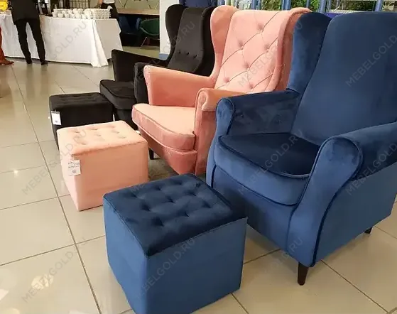 Пуф Signal LORI VELVET BLUVEL 86 (синий) | изображение 3