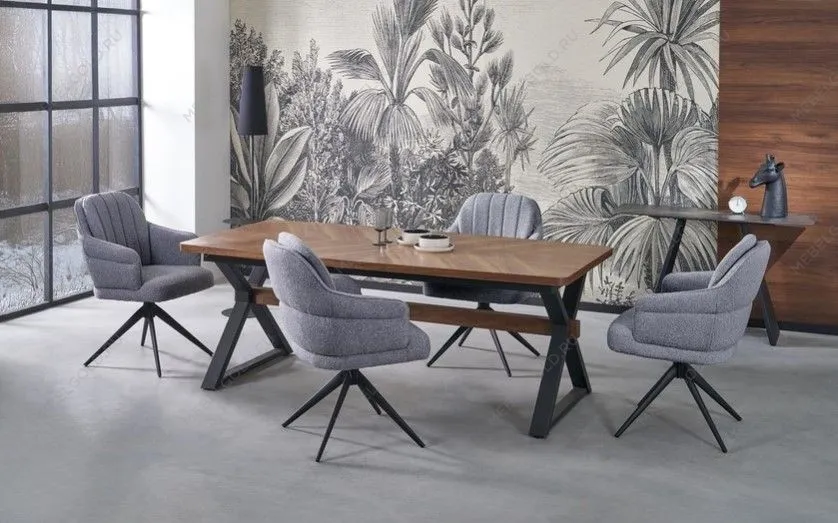 Стул кухонный Halmar K570 поворотный (серый/черный) | изображение 6