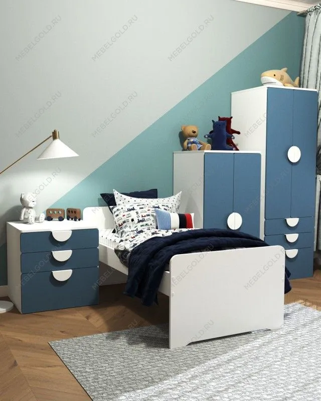 Шкаф распашной Пикси, с двумя дверьми и тремя полками 60х57х120, озорной василек | изображение 6