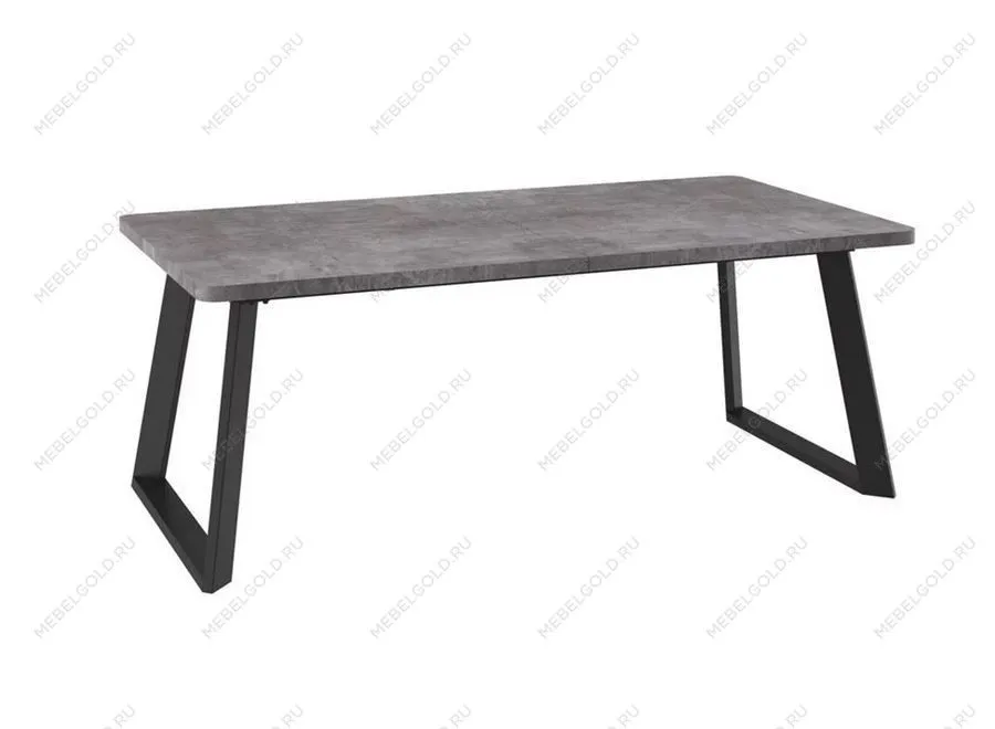 Стол Napoli Lux (R)-200 раздвижной (Дымчатая керамика/черный) 200(290)х105