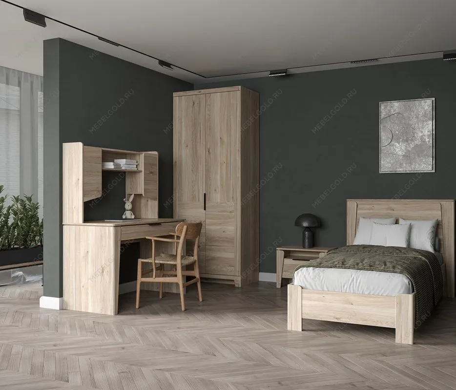 Кровать (каркас) 900, Юта (1122*2130*1004) Дуб Мария, 12205 | изображение 2