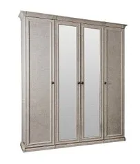 Шкаф Афина 4-дверный (1+2+1) с зеркалом крем корень