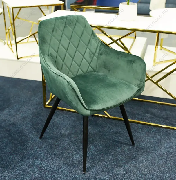 Стул кухонный Signal LINEA Velvet (зеленый/черный мат) | изображение 2