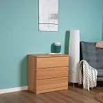 МАЛЬМ / VARMA Комод ИКЕА / IKEA 3, 80x78x40, шпон, беленый дуб | изображение 5