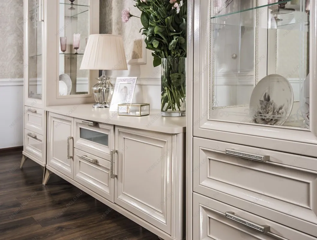 Витрина Нонна 1-ств бежевый глянец | изображение 5