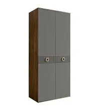 Шкаф 2-х дверный Bogemia Woodline Fi (Серый/Золото) БМШ2/2