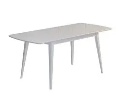 Стол Одиссей 1 Glass (Белое стекло/ноги Белый)