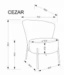 Кресло Halmar CEZAR (бежевый) | изображение 9