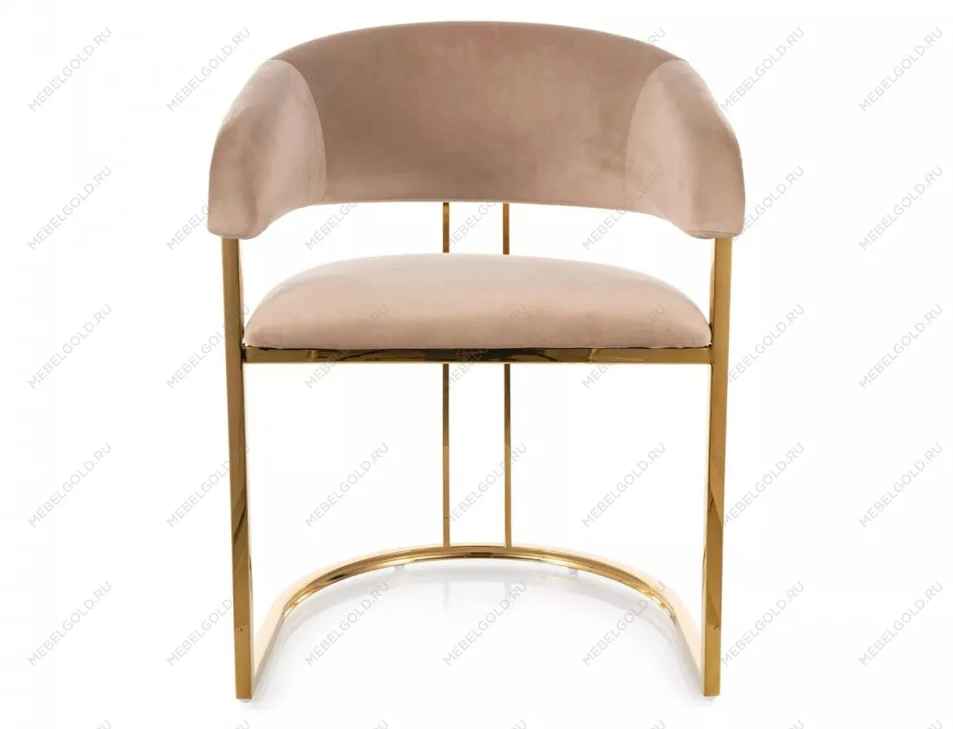Стул кухонный Signal Tulipe Velvet Bluvel 28 (бежевый/золотой) | изображение 3