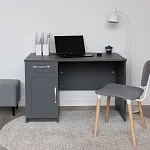 КАСТОР (KULLEN) стол письменный 116х65 серый | изображение 4