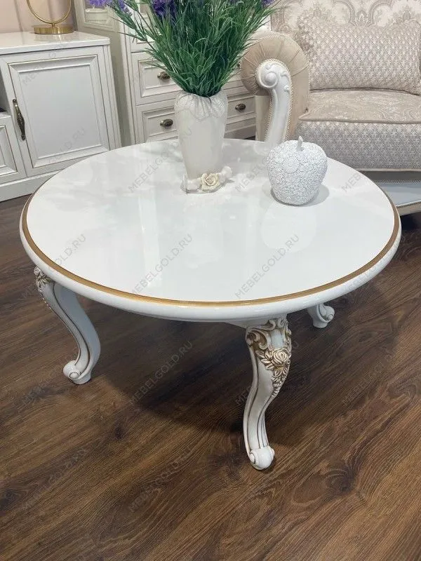 Столик круглый Натали белый глянец | изображение 2