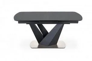 Стол обеденный Halmar PATRIZIO 160 раскладной (темно-серый/черный)