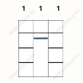 Шкаф Джоконда 3-дверный корень дуба глянец | изображение 1