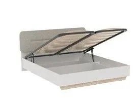 Кровать 1800 с темной мягкой вставкой NEW и подъемным механизмом, Аврора Дуб Мария/Кашемир