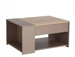 Стол журнальный Signal DROP (дуб/бежевый) 80/60/42-56