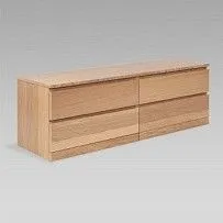 Варма Прайм 4Д комод 160x55x48 шпон дуб беленый