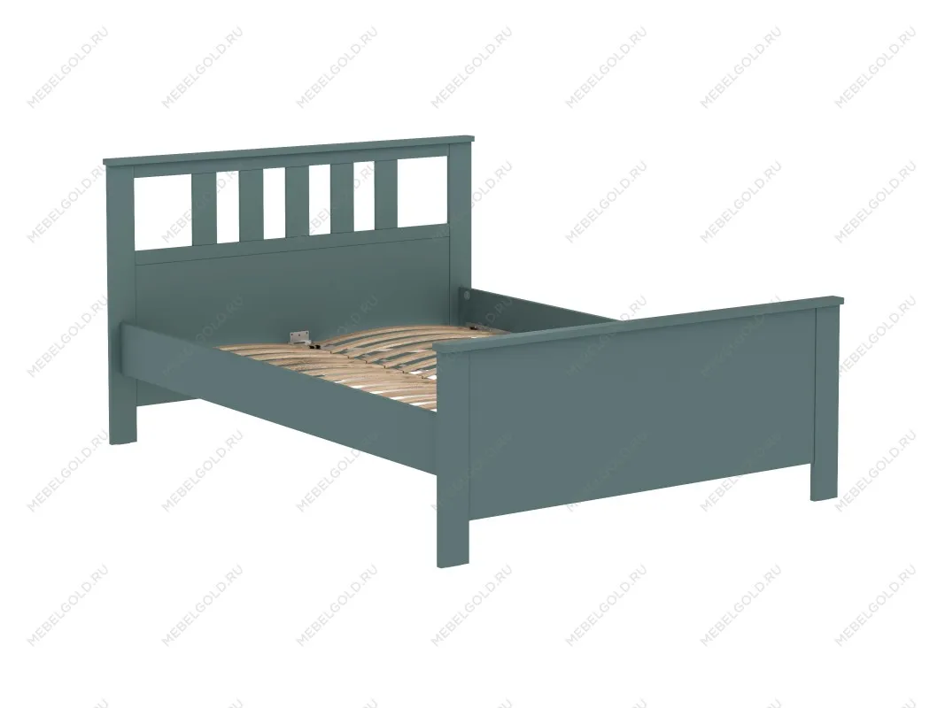 Центральный склад - Кровать двуспальная Сага, 140х200 см, темно-бирюзовая | изображение 12