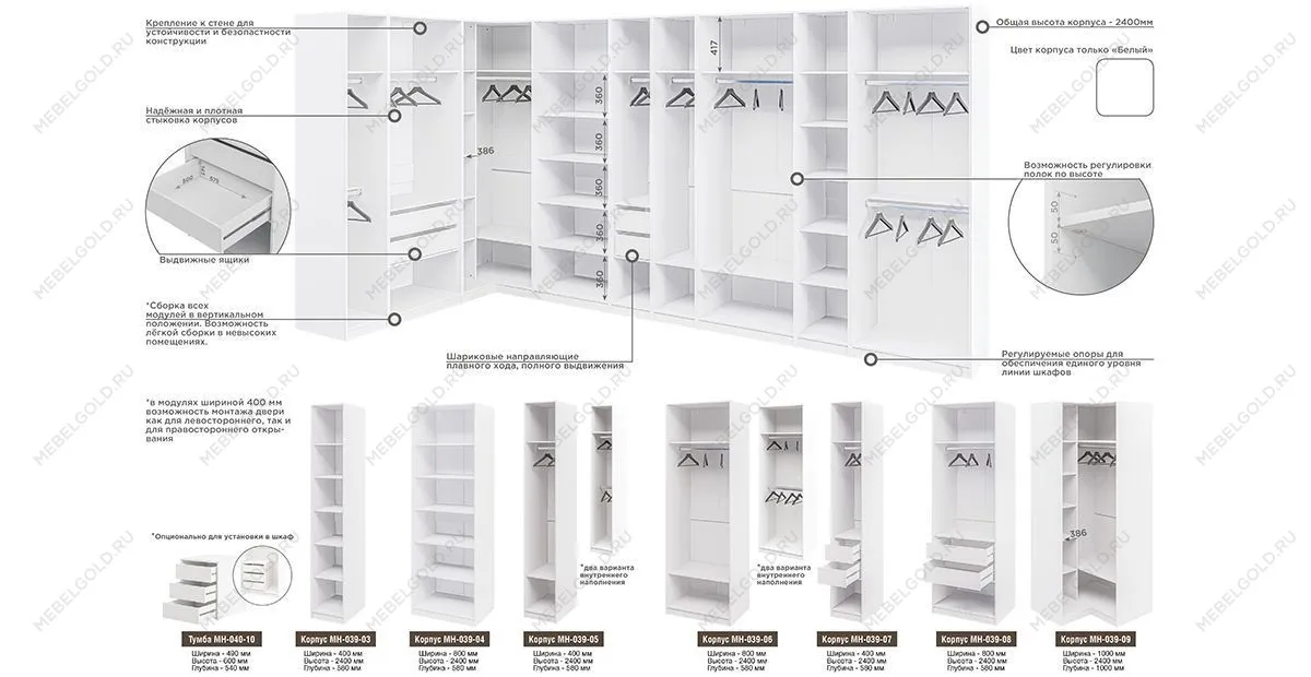 Шкаф Отис МН-039-08 П3 с фасадом ЛДСП (дуб прованс) | изображение 4