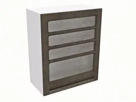 Шкаф со стеклом ШСТ-60, Грей (600*320*720) Бетон темный, 21433