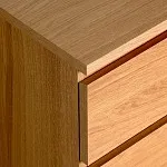 Комод Варма, 4 ящика, горизонтальный, 160х54х40 см, шпон натурального дерева, дуб беленый | изображение 2